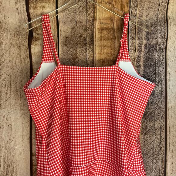 Abercrombie & Fitch YPB Dress sculptLUX Active XXL Red Gingham Tennis Pickleball - Picture 5 of 11